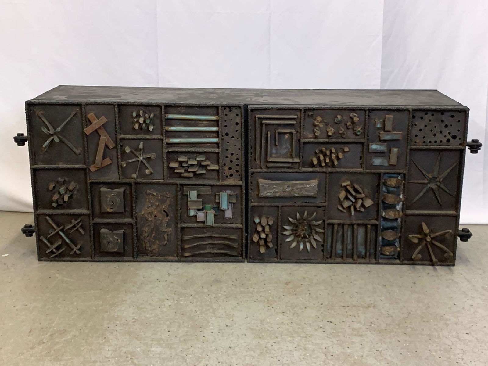 Brutalist Designer Sculpture Front Wall Cabinet (1 of 8)