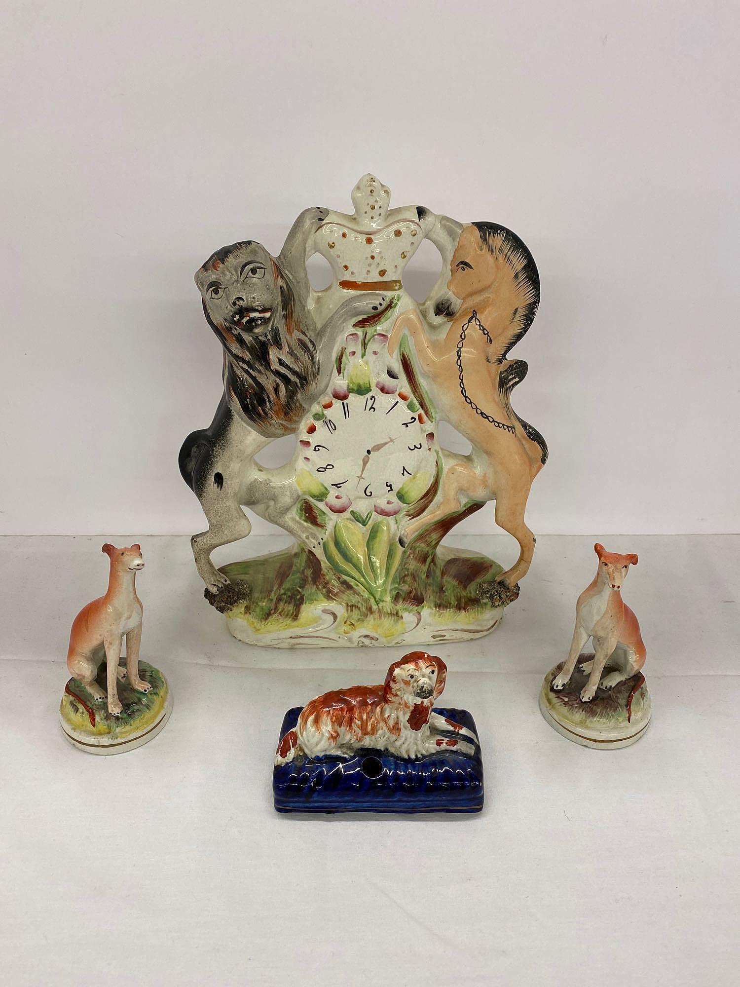 4 Pieces of Staffordshire Porcelain (1 of 10)