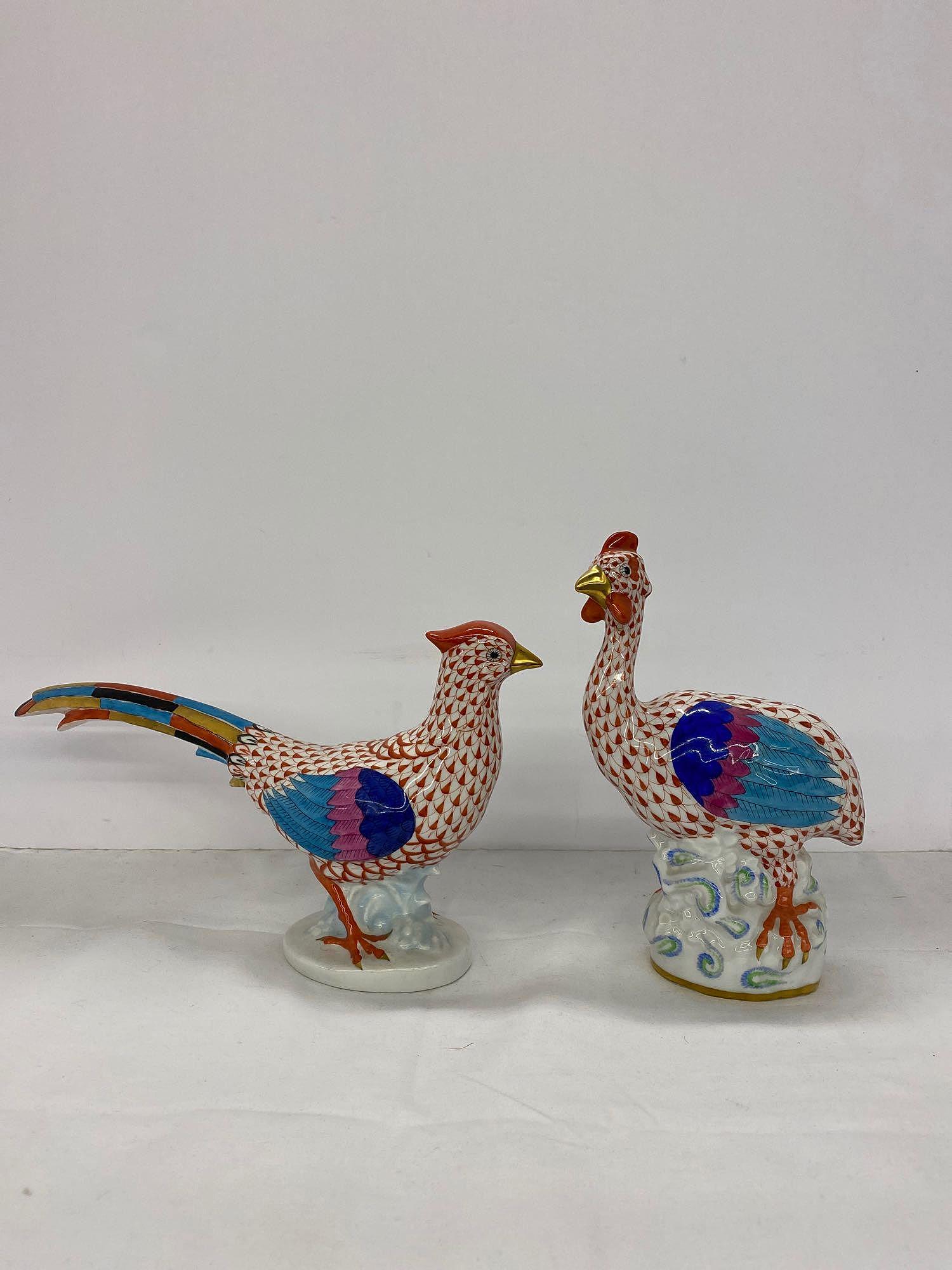 Two Herend Porcelain Birds: Pheasant & Hen (1 of 11)