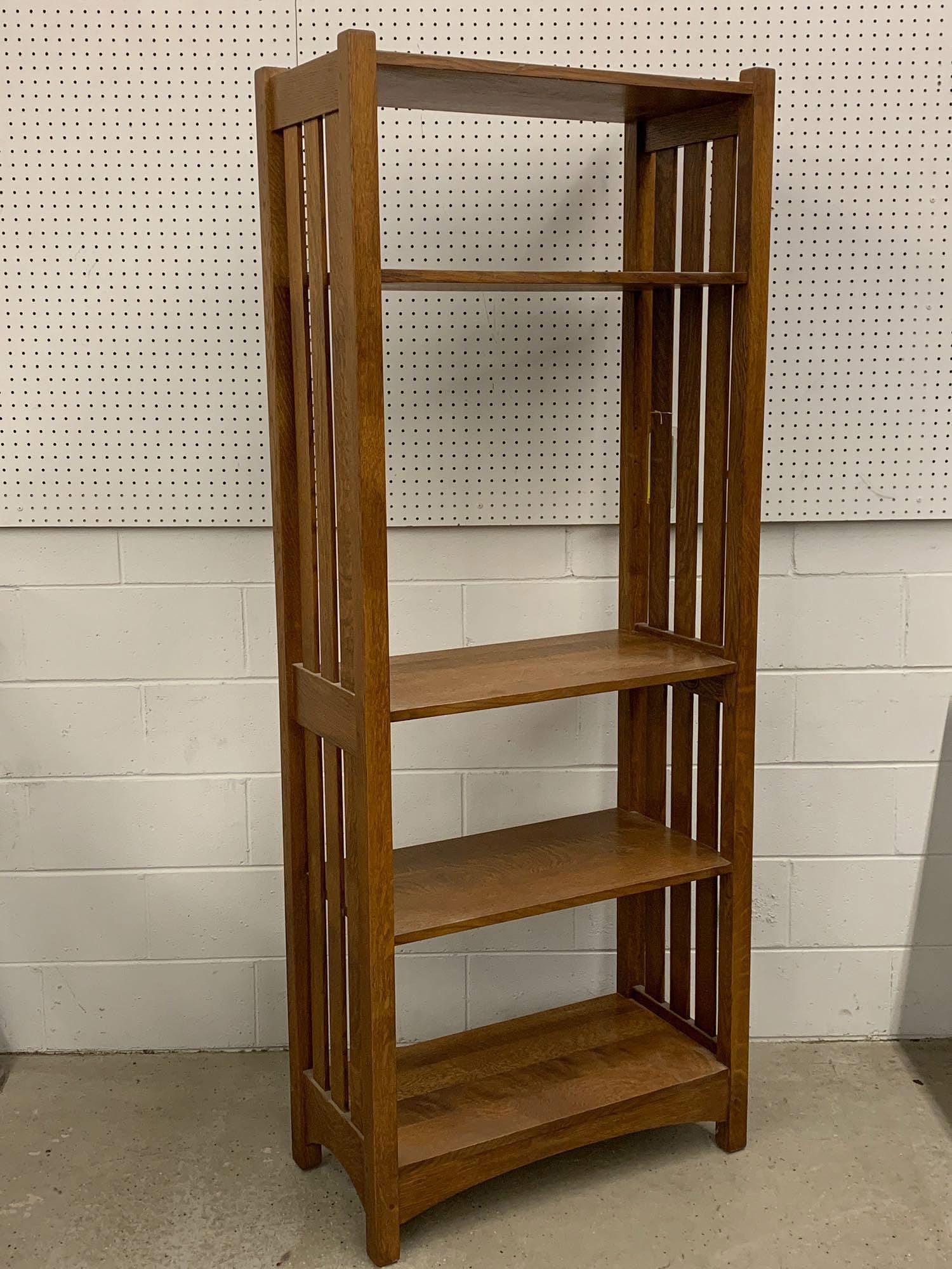 Contemporary Stickley Oak Etagere (1 of 5)