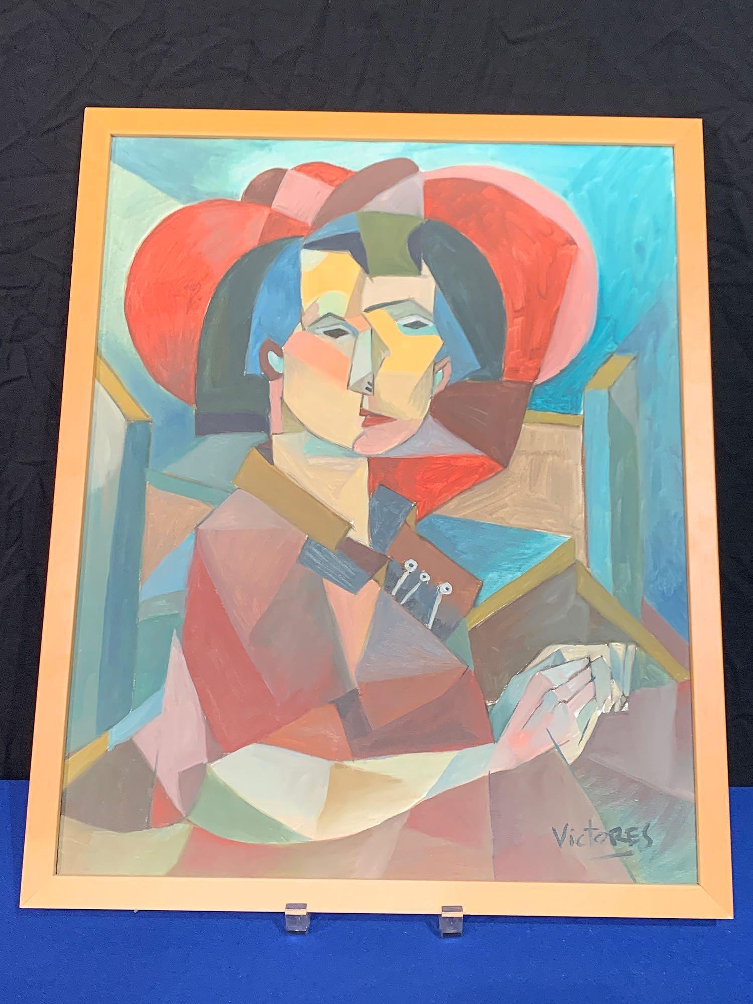 Victores. Oil/Canvas, Cubism Portrait: Couple (1 of 8)