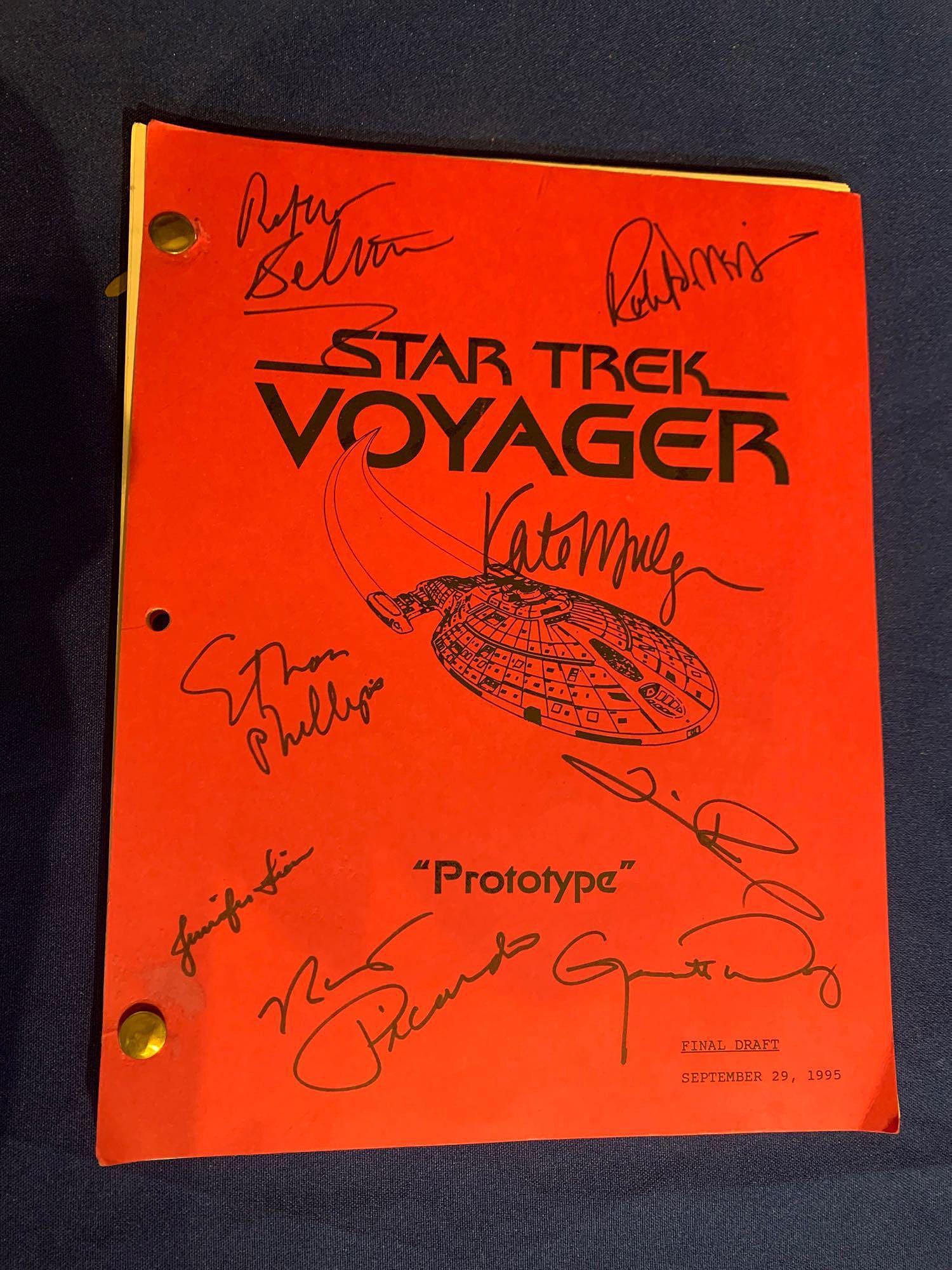 Cast-signed Star Trek Voyager Script (1 of 5)