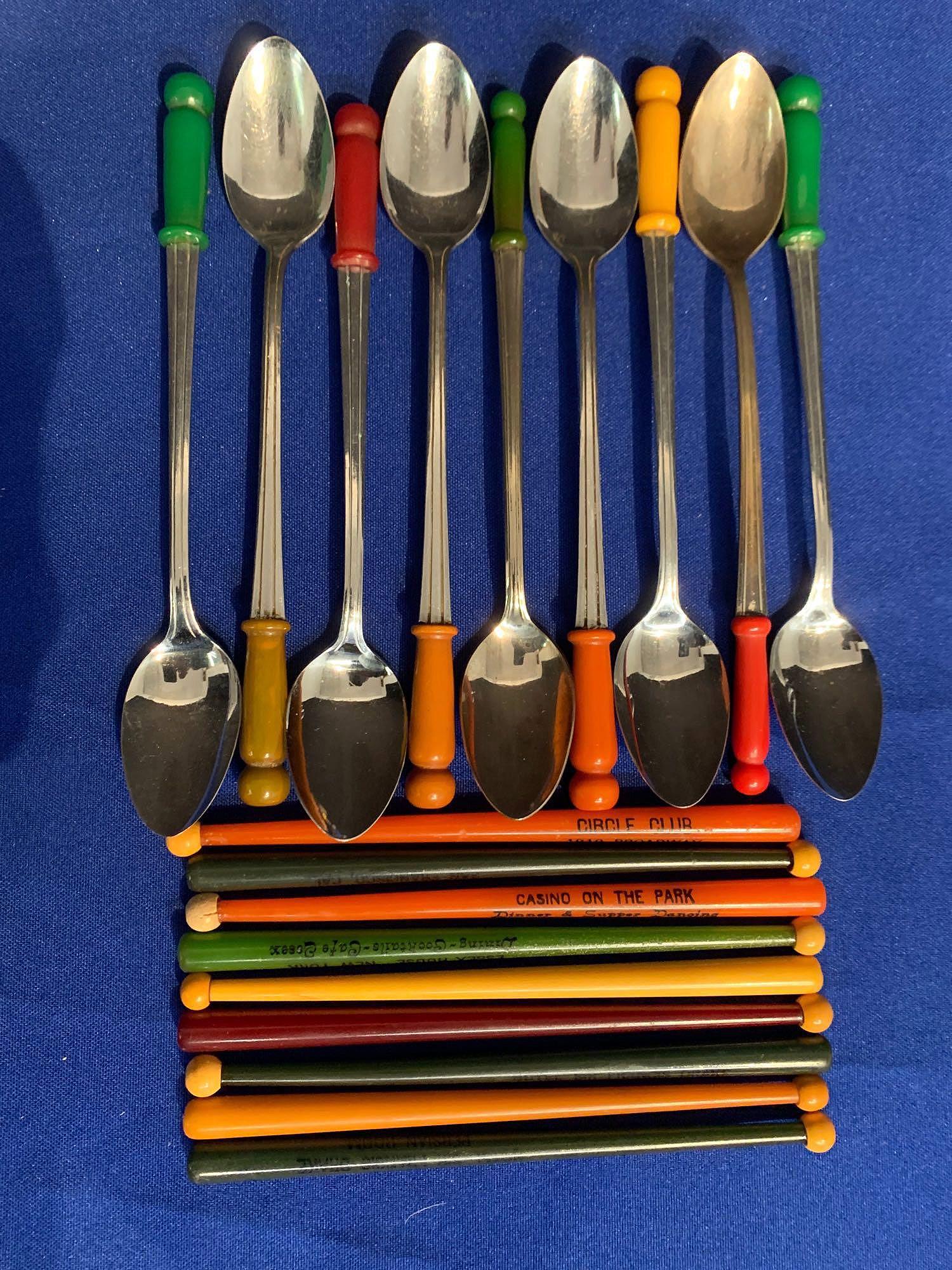 Art Deco Bakelite Bar Spoons and Swizzle Sticks (1 of 4)