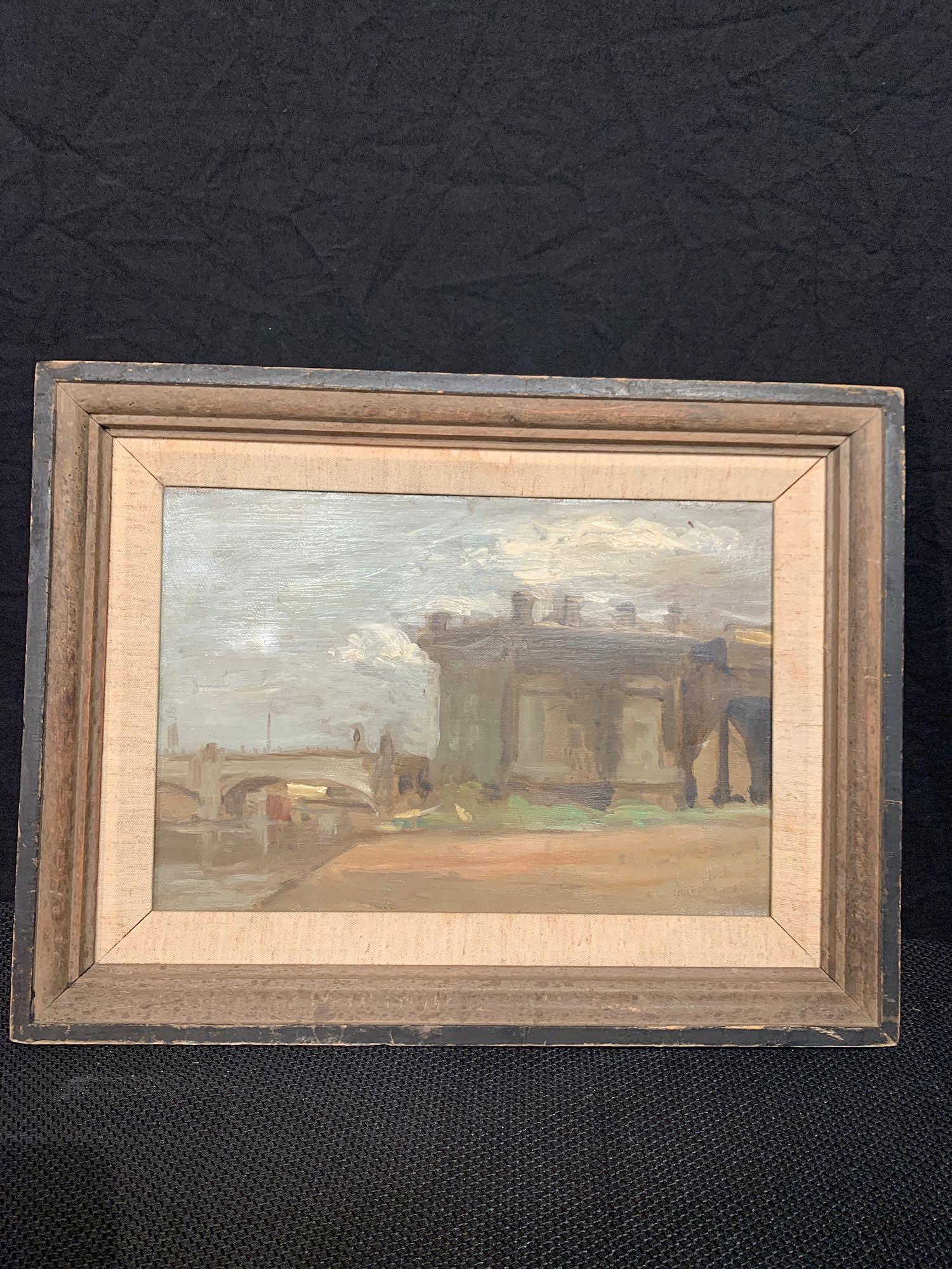 Unsigned. Oil/Canvas, Schuylkill River Landscape (1 of 6)