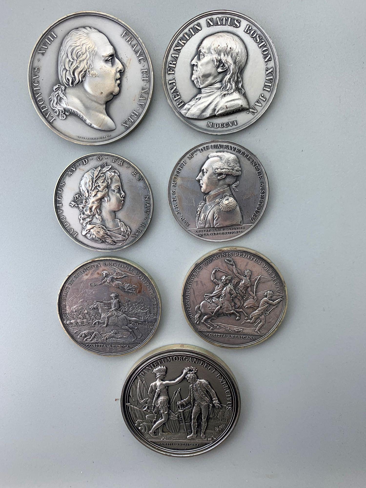 Seven French Commemorative Medallions (1 of 16)