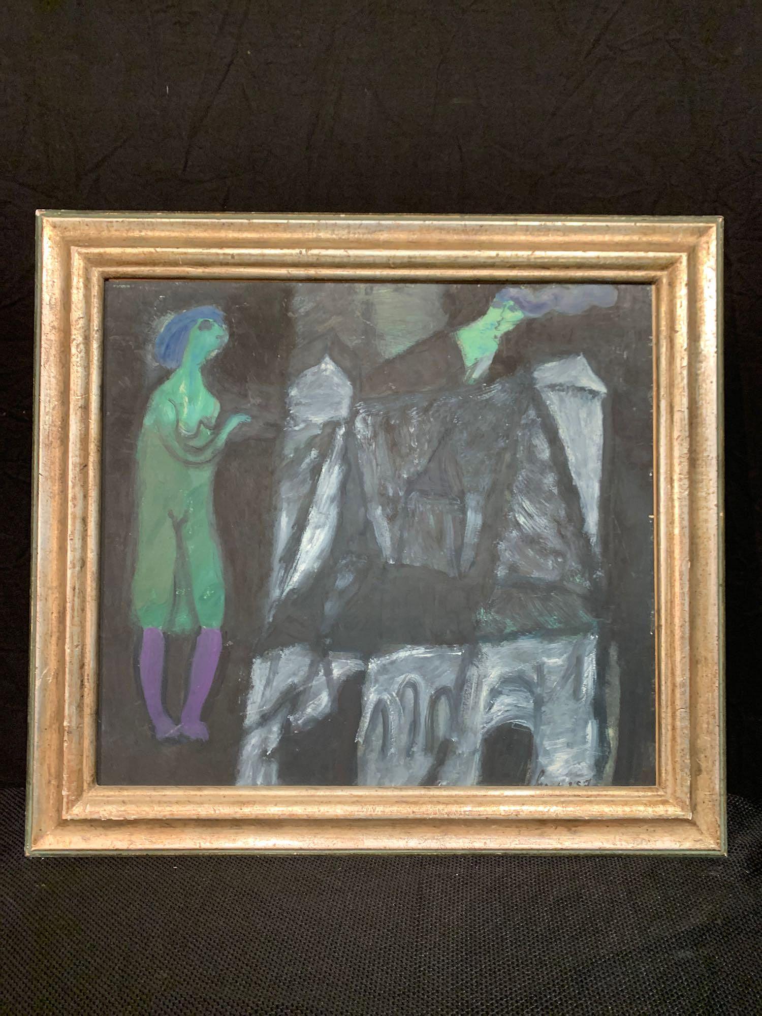 Eugene Brands. Mixed-Media/Board, Abstract (1 of 6)