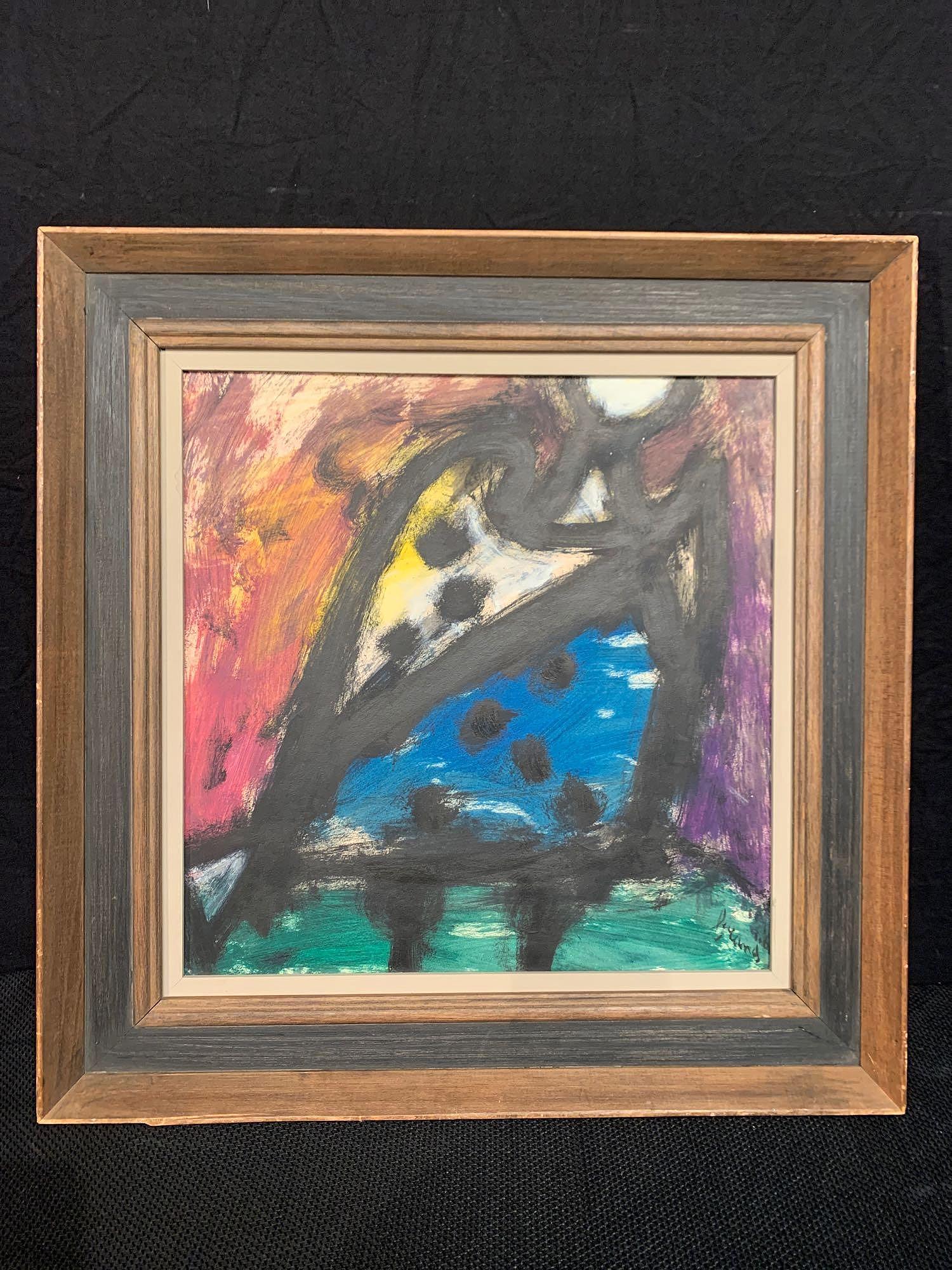 Eugene Brands. Gouache/Board, Abstract (1 of 4)