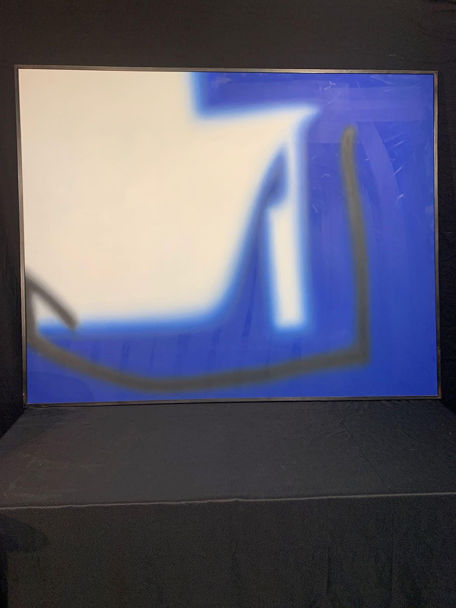 Attrib. Chip Nichols. Oil/Canvas, Blue Abstract (1 of 6)