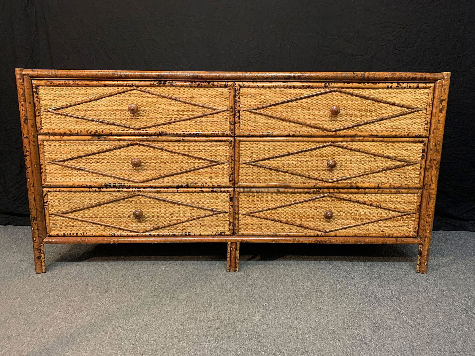 Decorator Bamboo Six-drawer Dresser (1 of 4)