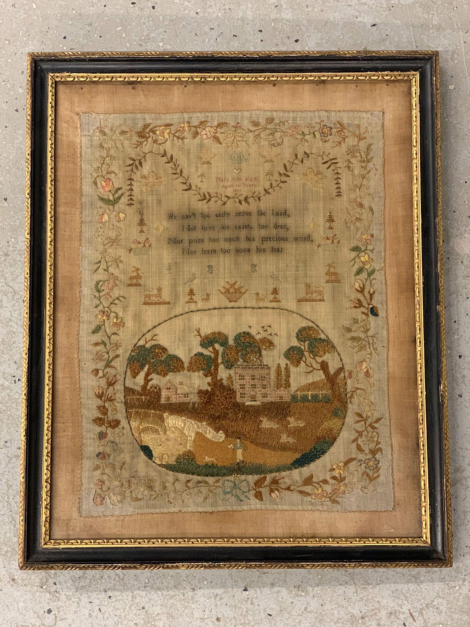 Circa 1812 Needlework Sampler (1 of 8)
