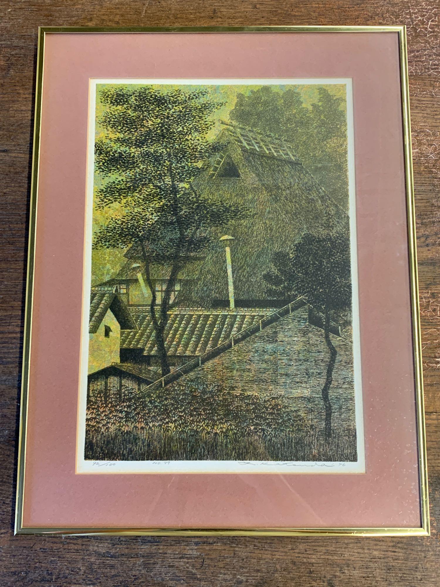 Yokio Katsuda. Japanese Woodblock Print (1 of 5)