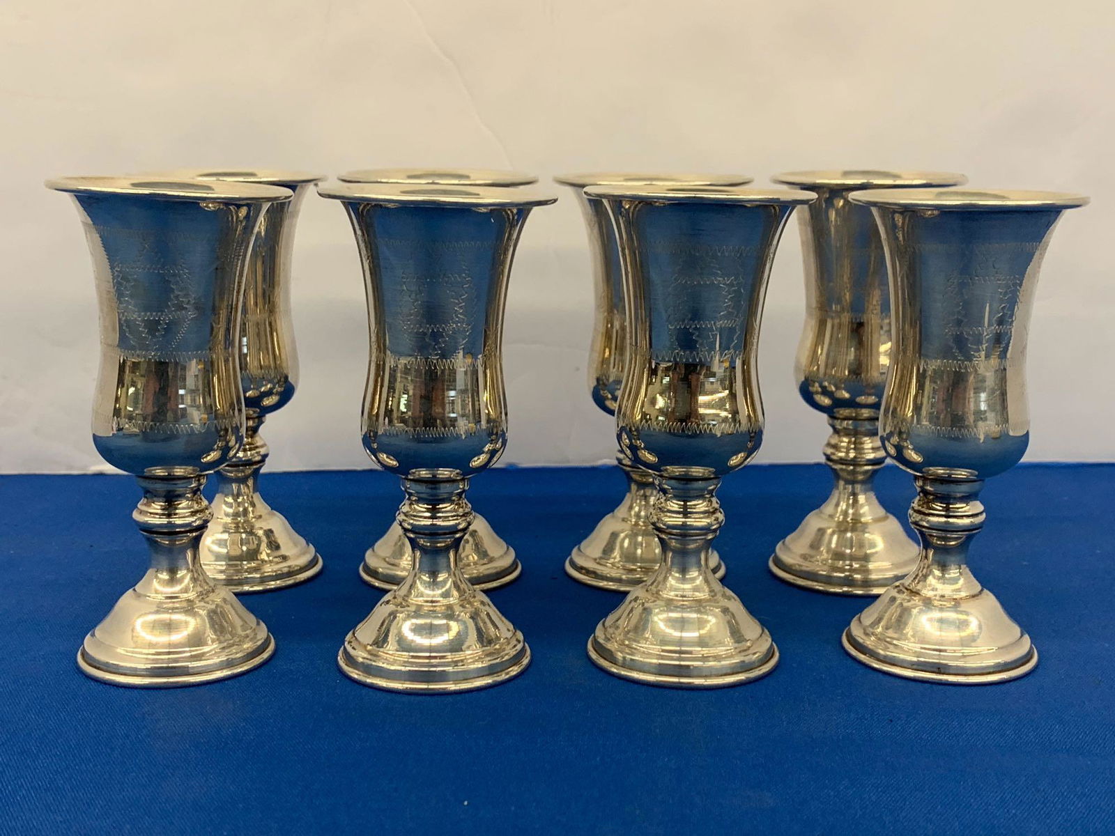 Eight Sterling Silver Seder Cups (1 of 5)