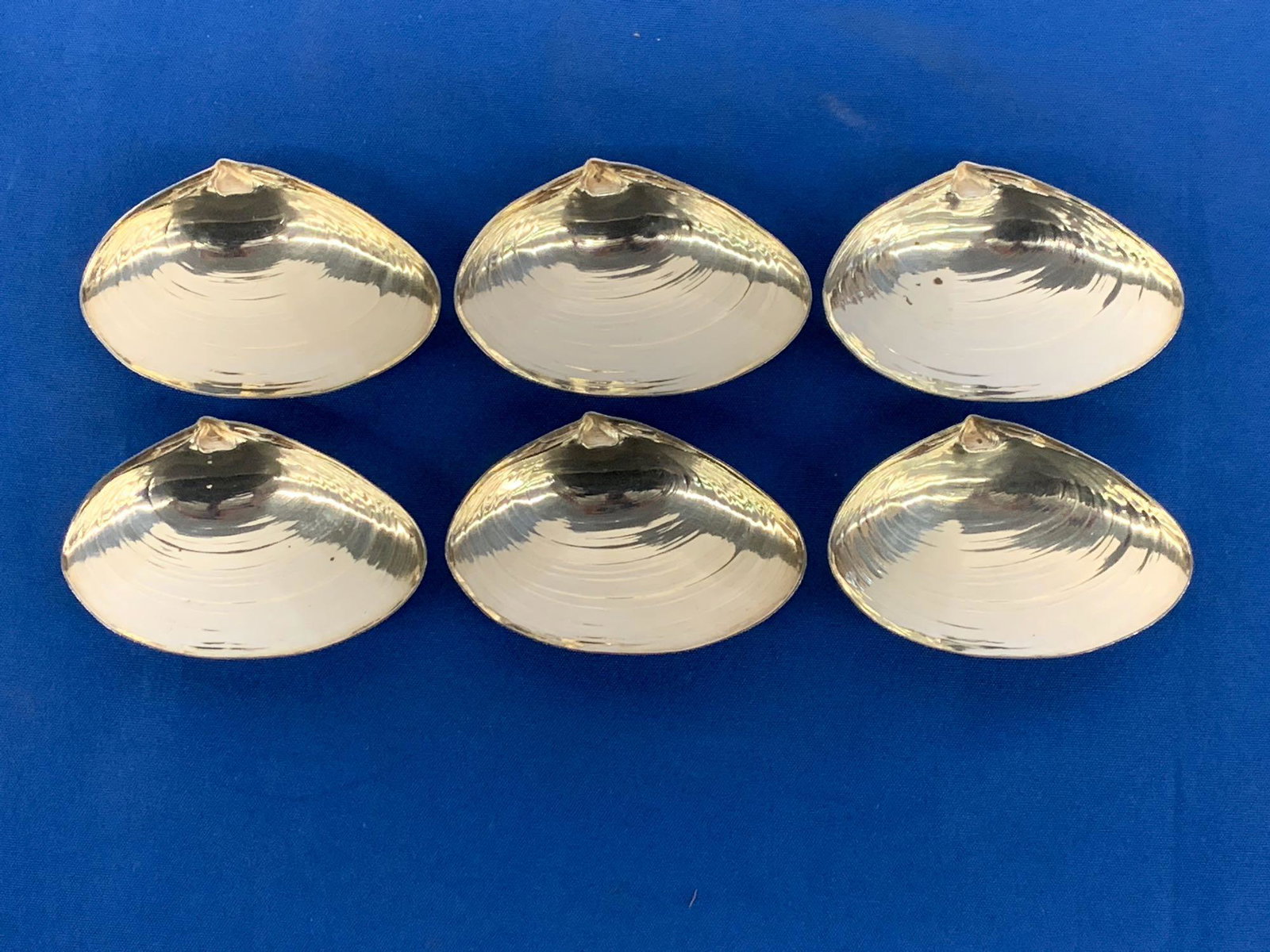 Six Wallace Sterling Silver Clam Shell Dishes (1 of 3)