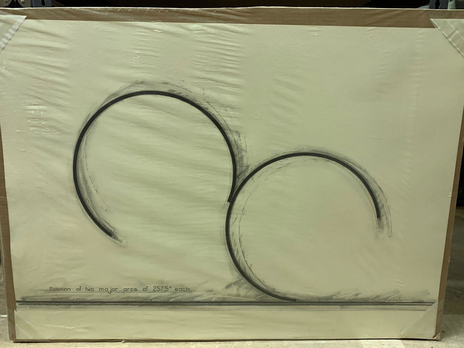 Bernar Venet. Three Lithographs: Bernar Venet (French, 1941-) Three lithographs. Position of two major arcs of 257.5 degrees each. Signed and dated in pencil lower right. Numbered 68,70, and 72 out of an edition of 100. Unframed. She