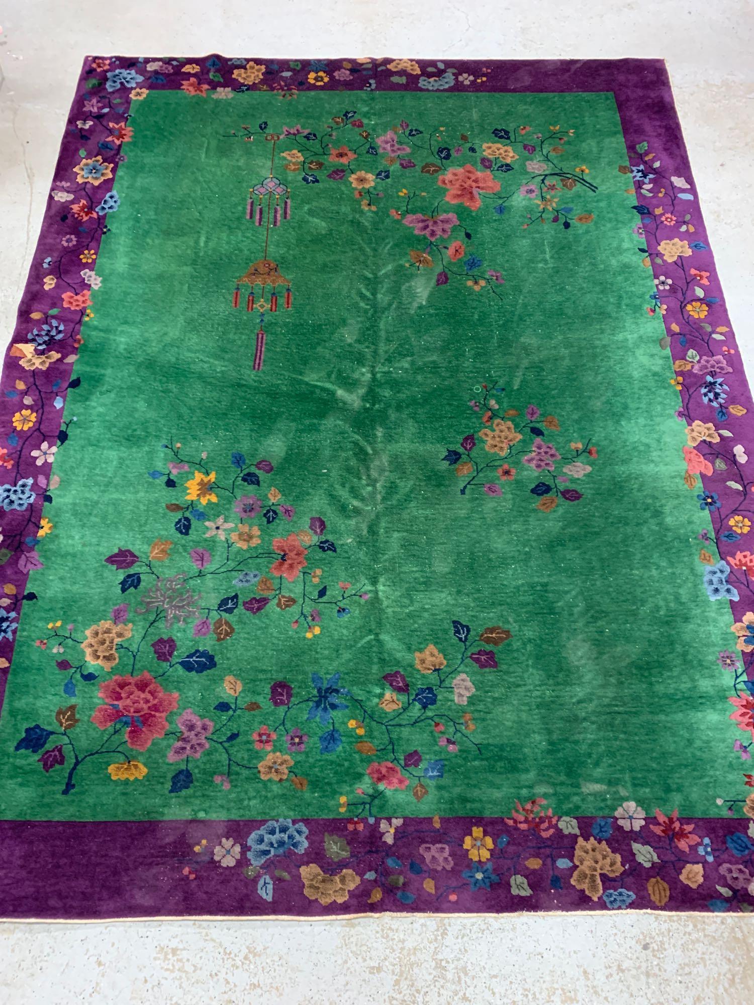 Chinese Deco Rm-size Carpet, 11ft 7in x 8ft 10in (1 of 8)