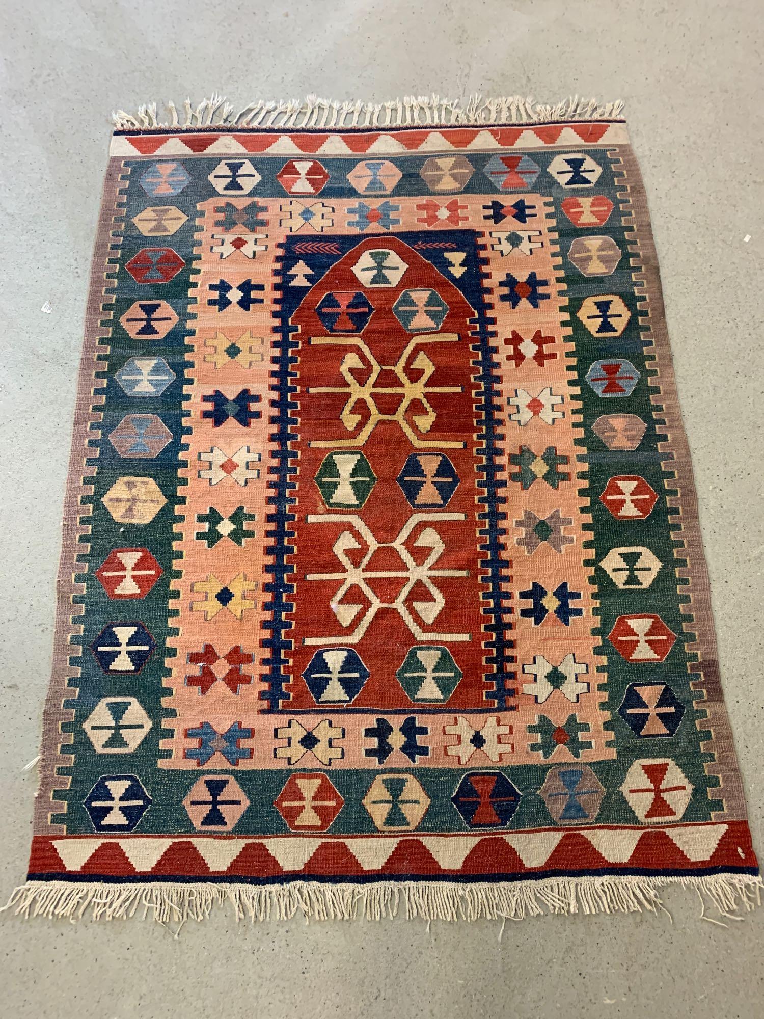 Kilim Area Carpet, 5ft 11in x 4ft 7in (1 of 4)