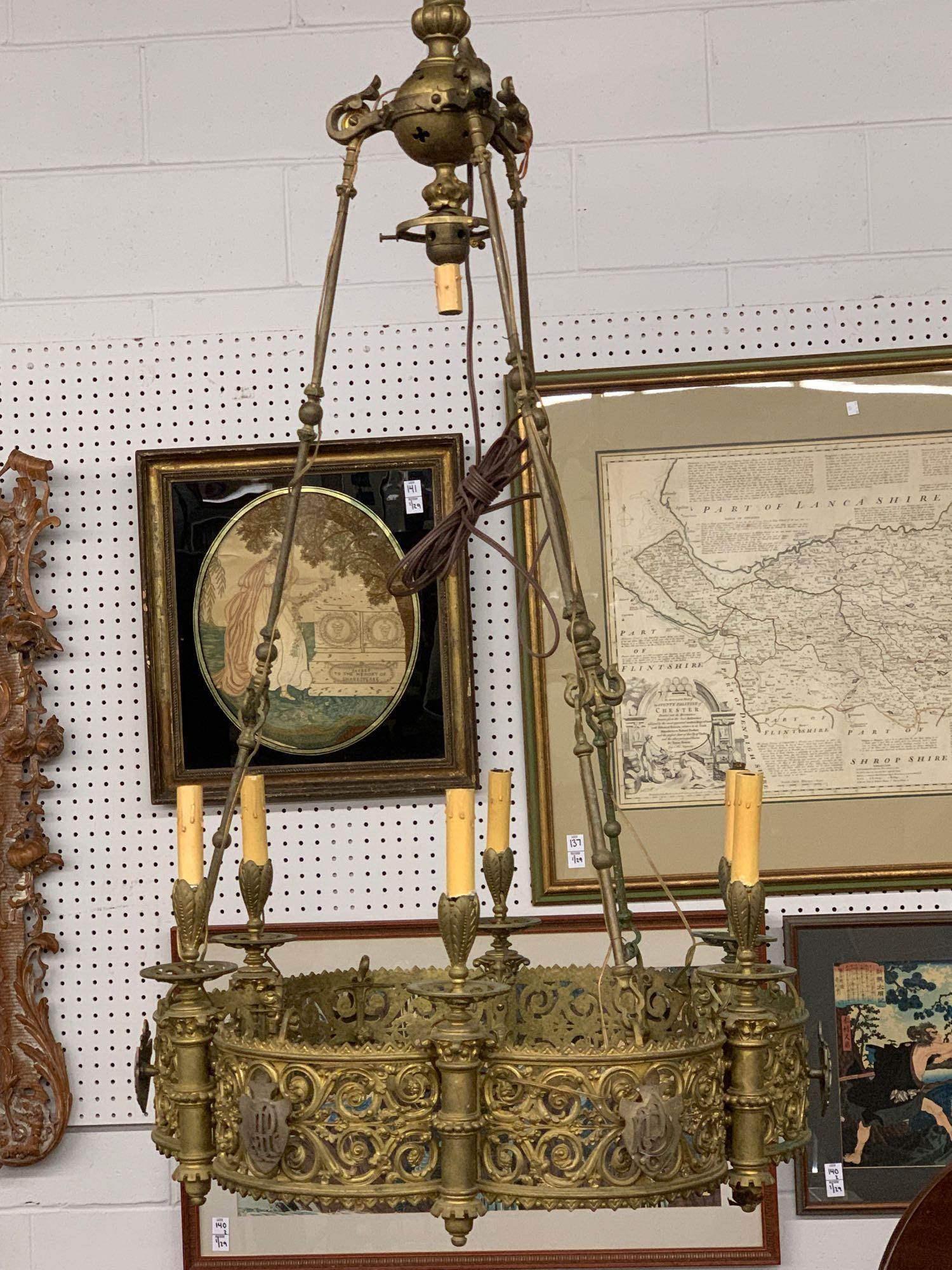 Gothic Bronze Seven-Light Chandelier (1 of 8)