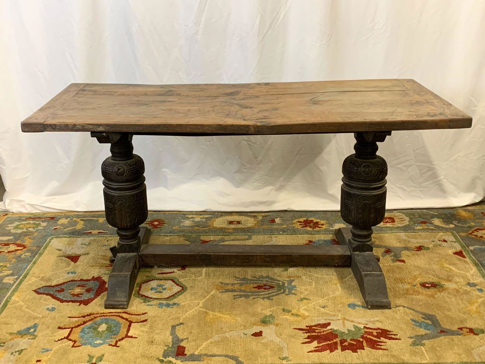 Continental Walnut Trestle Table (1 of 9)