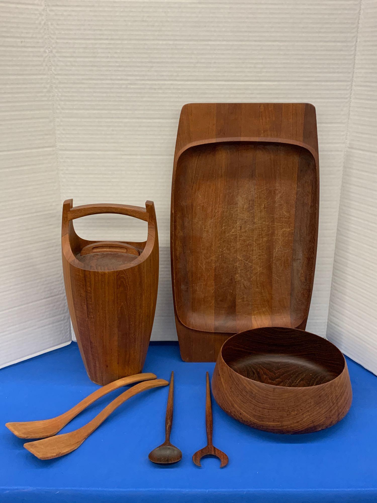 Grouping of Danish Teak Tablewares (1 of 8)