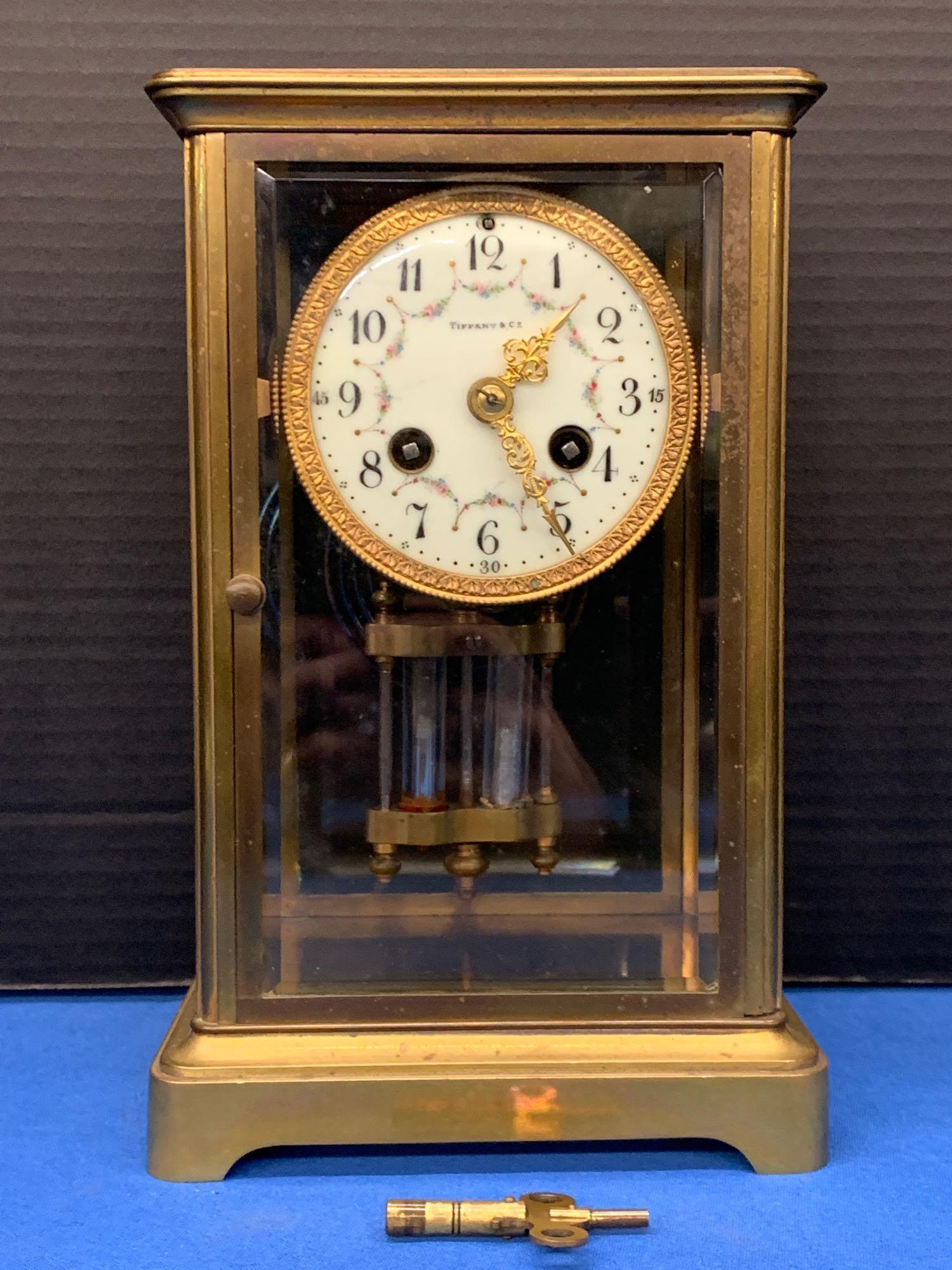 Tiffany & Co. Crystal Regulator Shelf Clock (1 of 5)