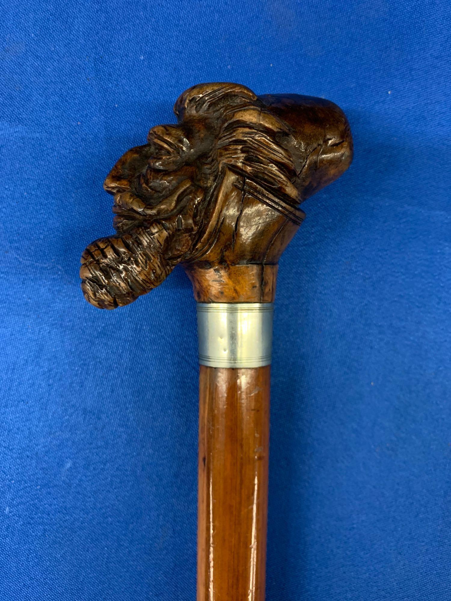 Antique Figural Carved Cane (1 of 6)