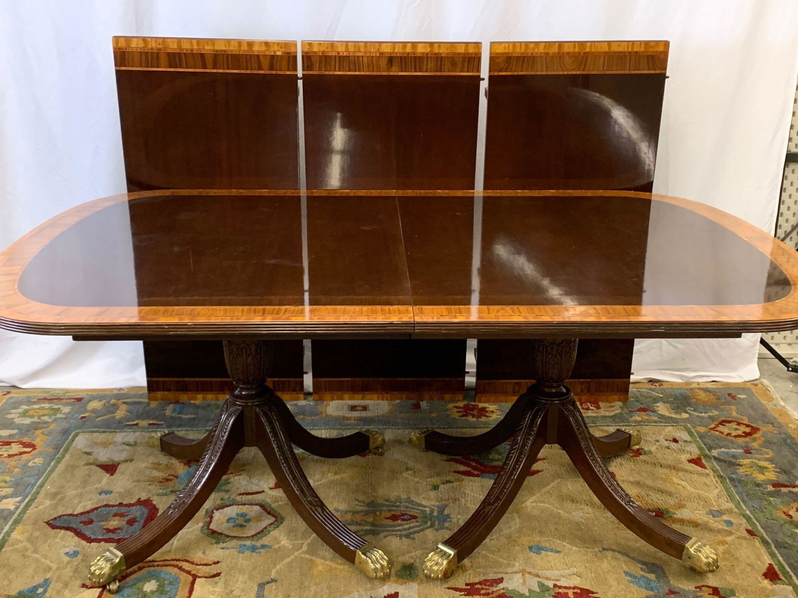 Chippendale-style Mahogany Extension Dining Table (1 of 5)