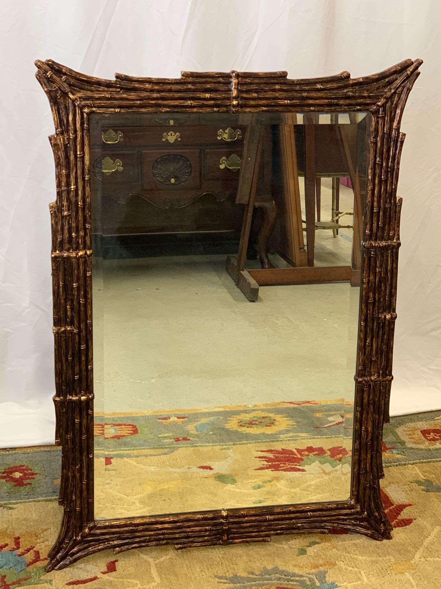 Friedman Brothers Gilt Faux Bamboo Mirror (1 of 5)