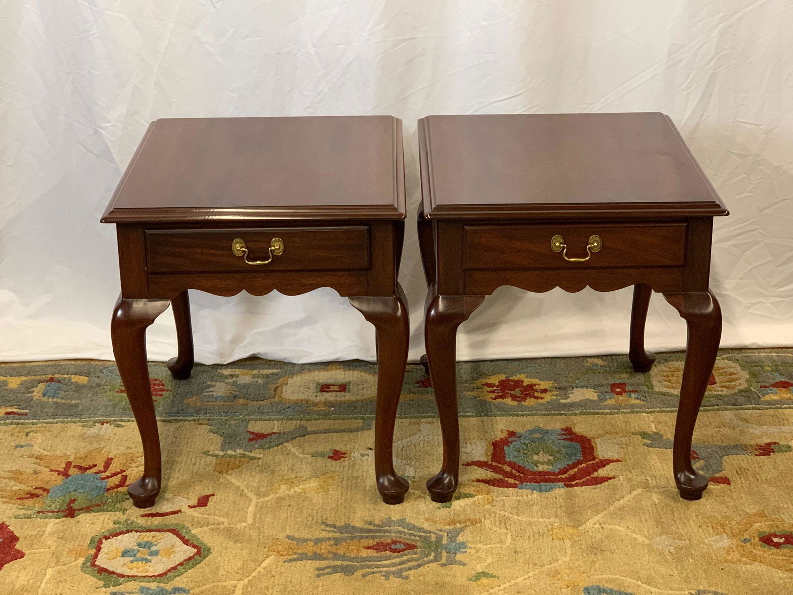 Pair of Henkel Harris Mahogany Nightstands (1 of 4)