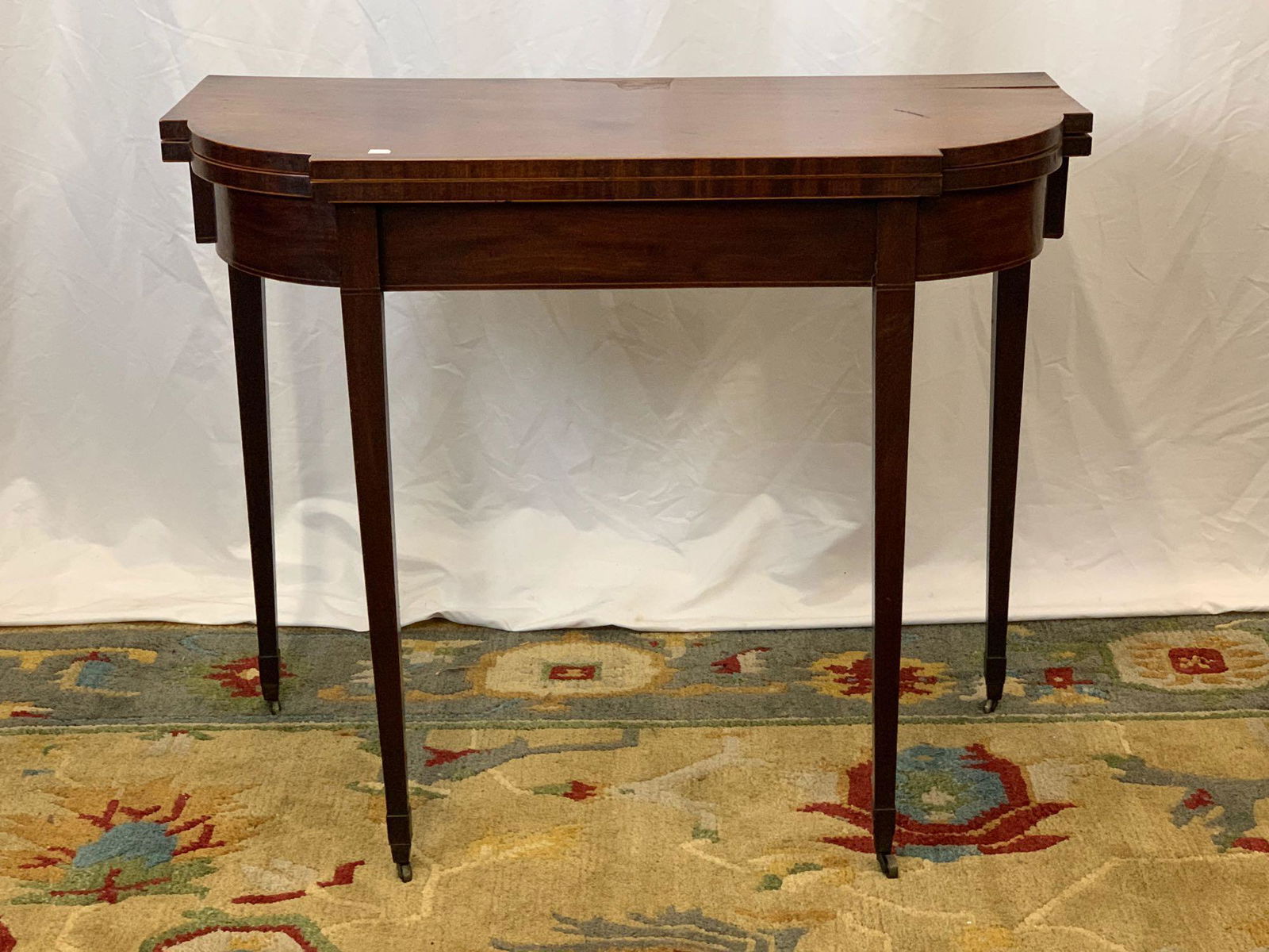 Hepplewhite Mahogany Game Table (1 of 6)