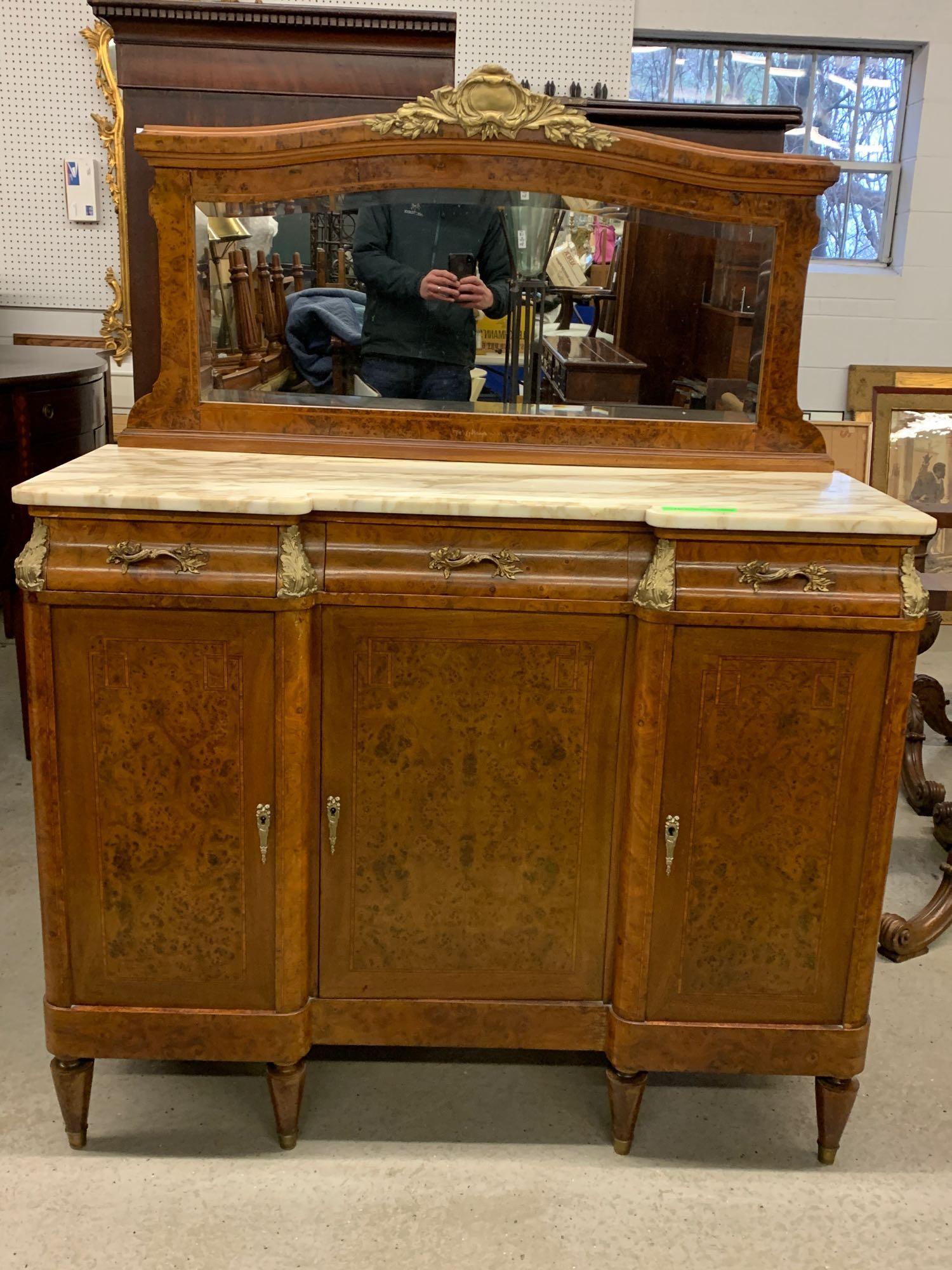 French Louis XVI-style Marble Top Server (1 of 5)