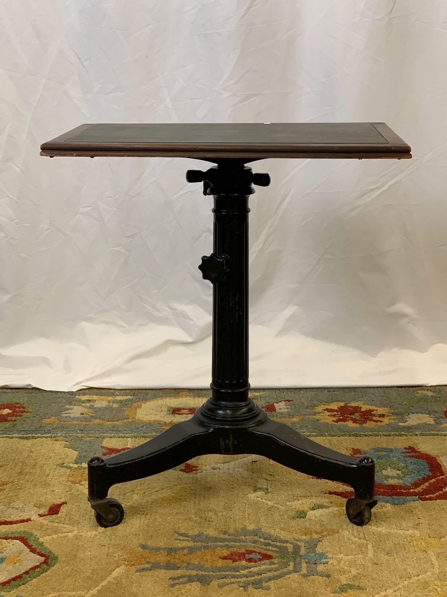 Antique Industrial Cast Iron Adjustable Stand (1 of 5)