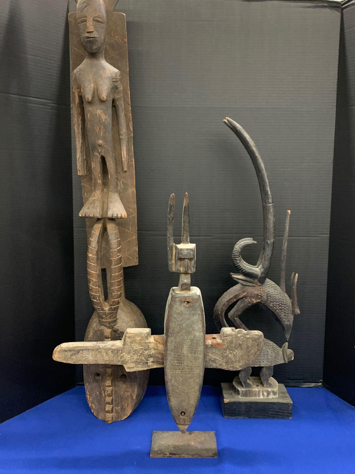 Three African Carved Wood Articles (1 of 7)