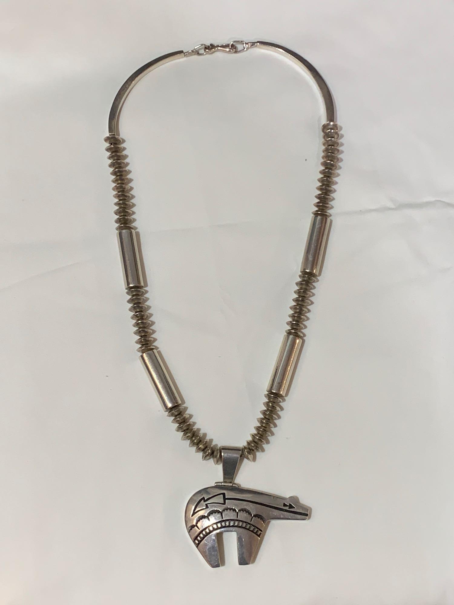 Native American Sterling Necklace (1 of 5)
