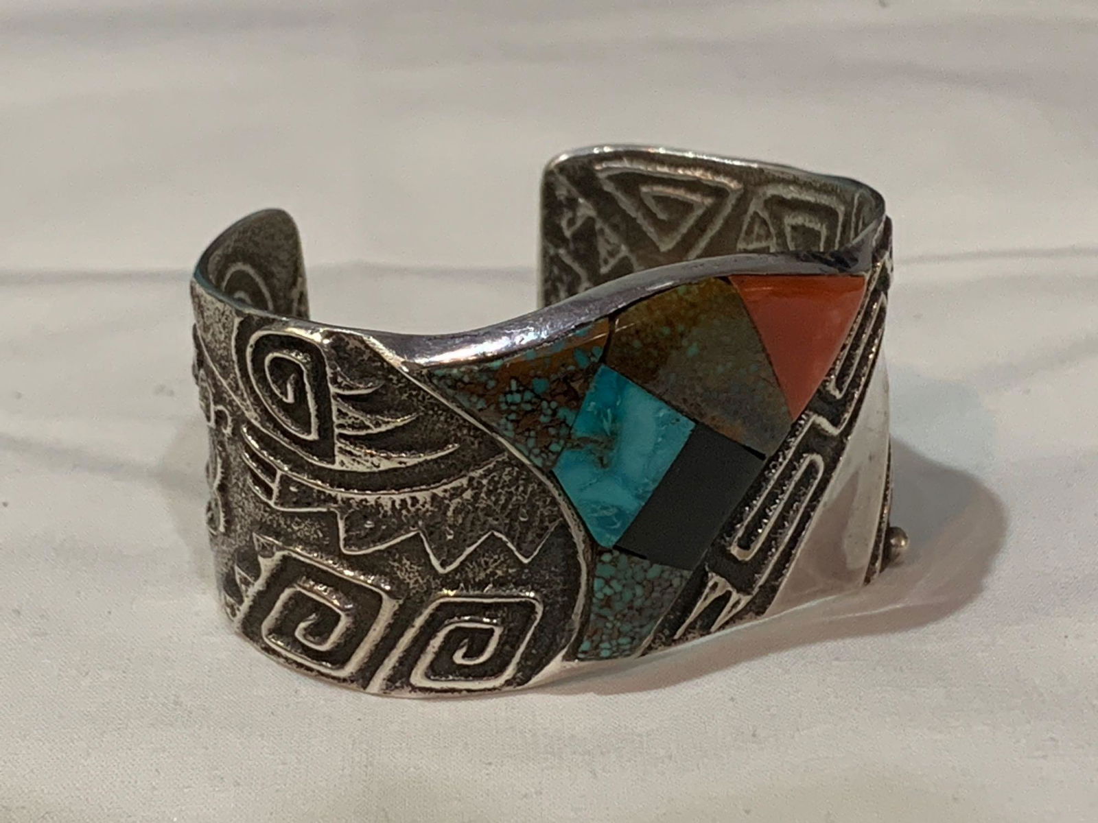 Harold Lovato Silver Cuff Bracelet (1 of 6)