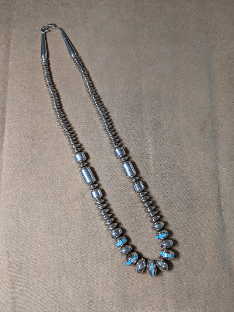 Sterling and Turquoise Necklace (1 of 3)