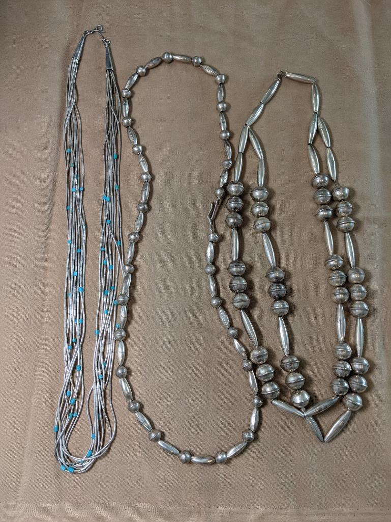 Three Sterling Beaded Necklaces (1 of 4)