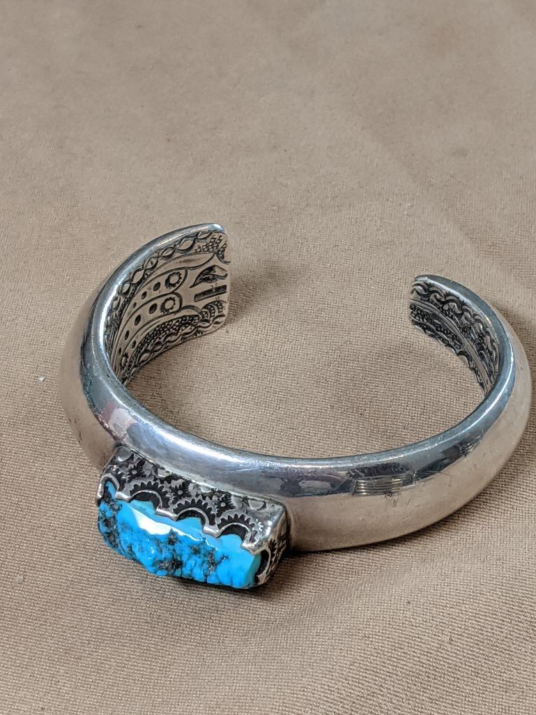 Artisian Silver Cuff Bracelet (1 of 2)