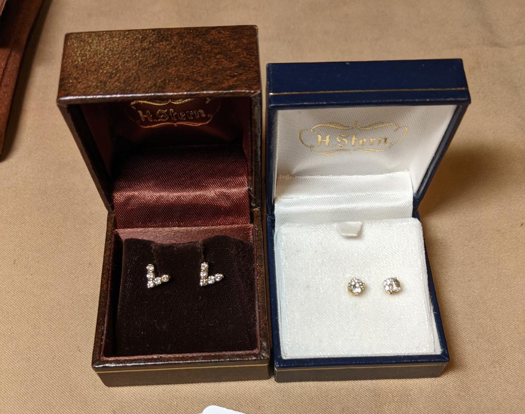 Two Pairs of Diamond Earrings (1 of 3)