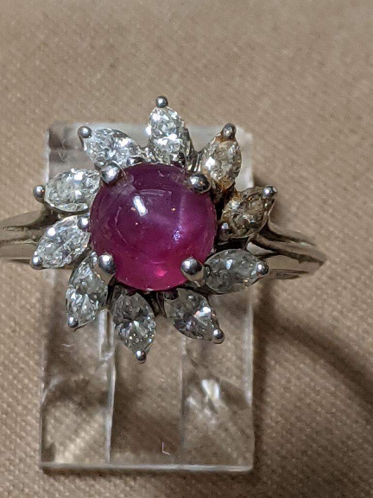 Star Ruby and Diamond Ring (1 of 3)