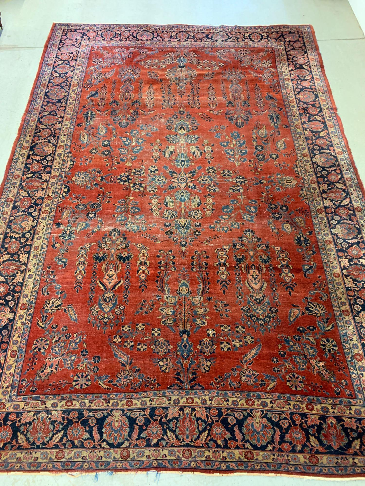 Persian Sarouk Rm-sz Carpet: 15ft 2in x 10ft 2in (1 of 7)