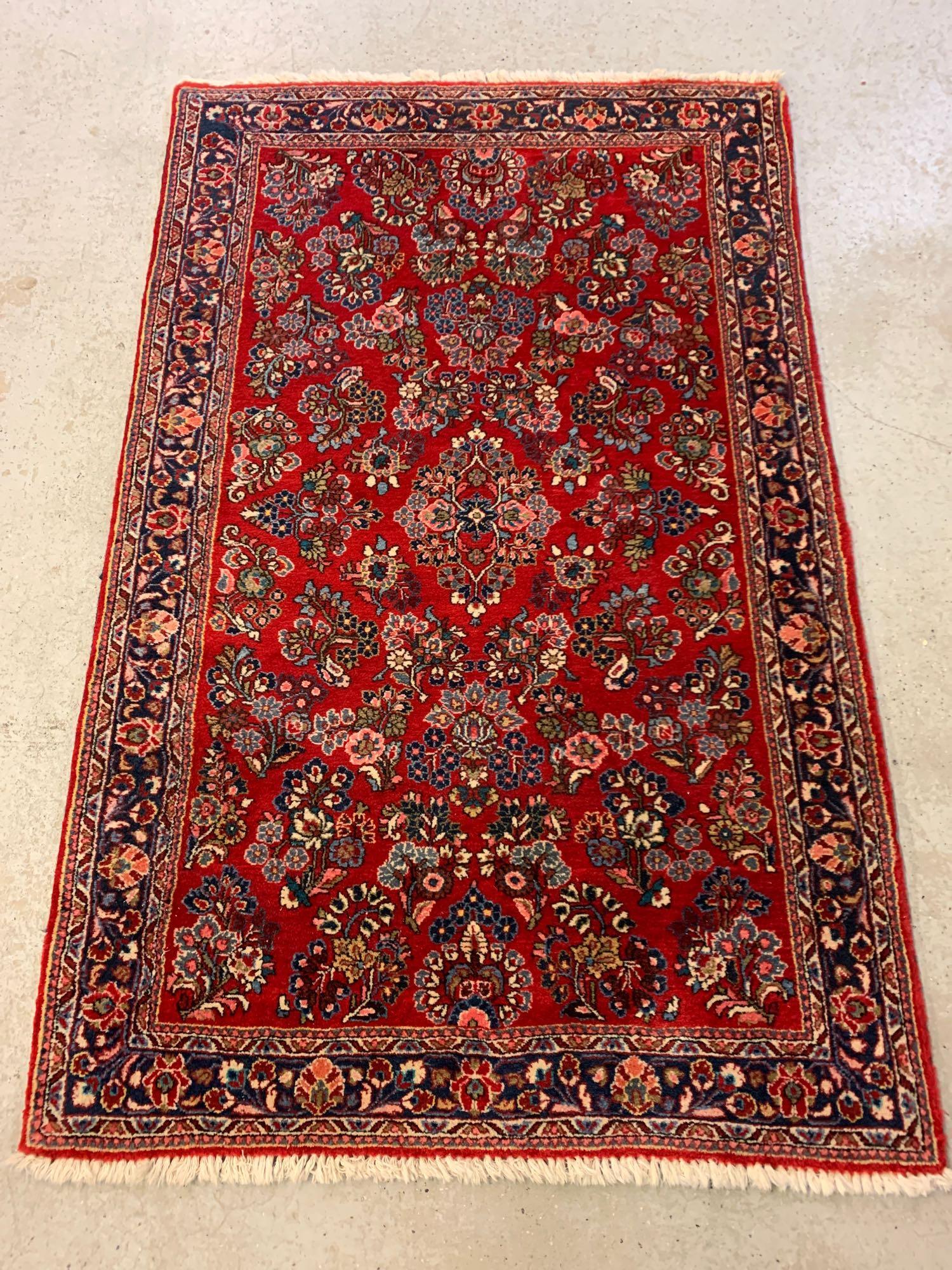 Persian Sarouk Area Carpet: 6ft 7in x 4ft 3in (1 of 6)