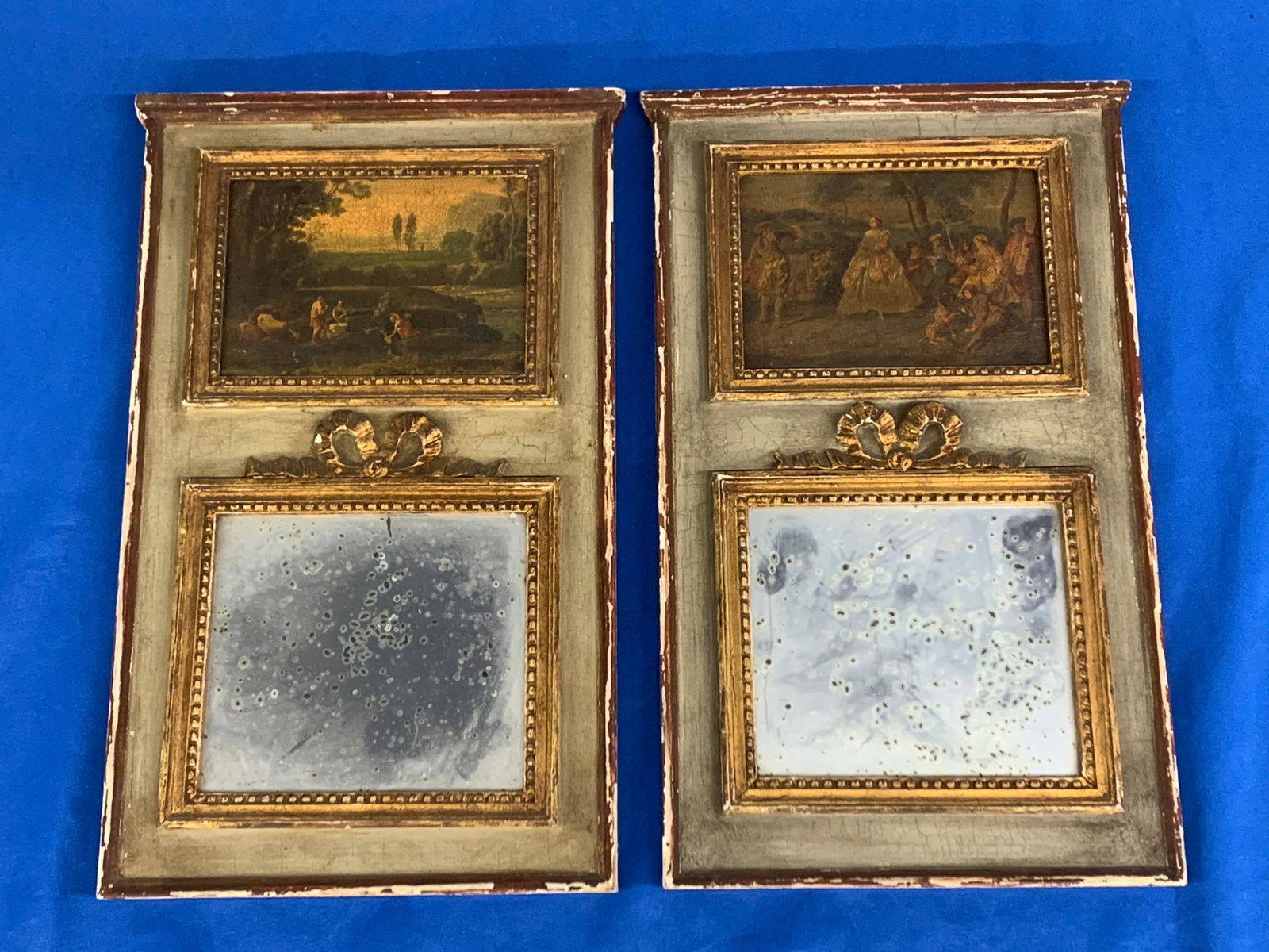 Pair of Miniature French Trumeau Mirrors (1 of 5)