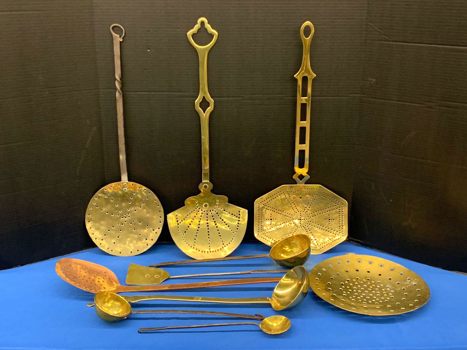 Brass, Copper, and Iron Kitchen Utenstils Lot (1 of 6)