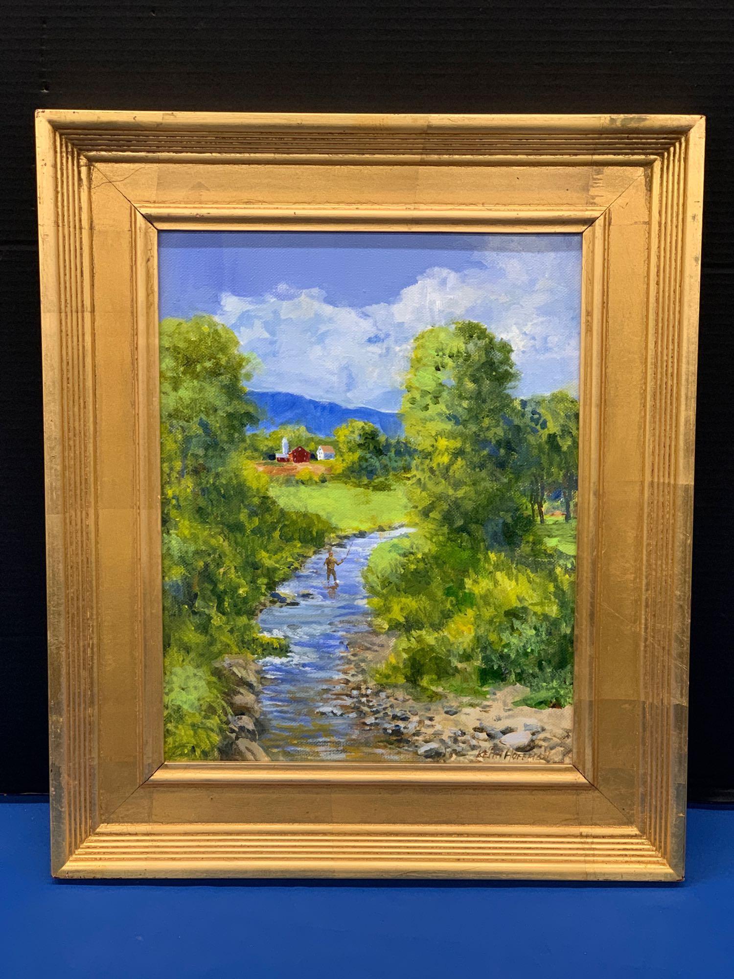 Keith Hoffman. Acrylic on Canvas, Trout Stream (1 of 4)