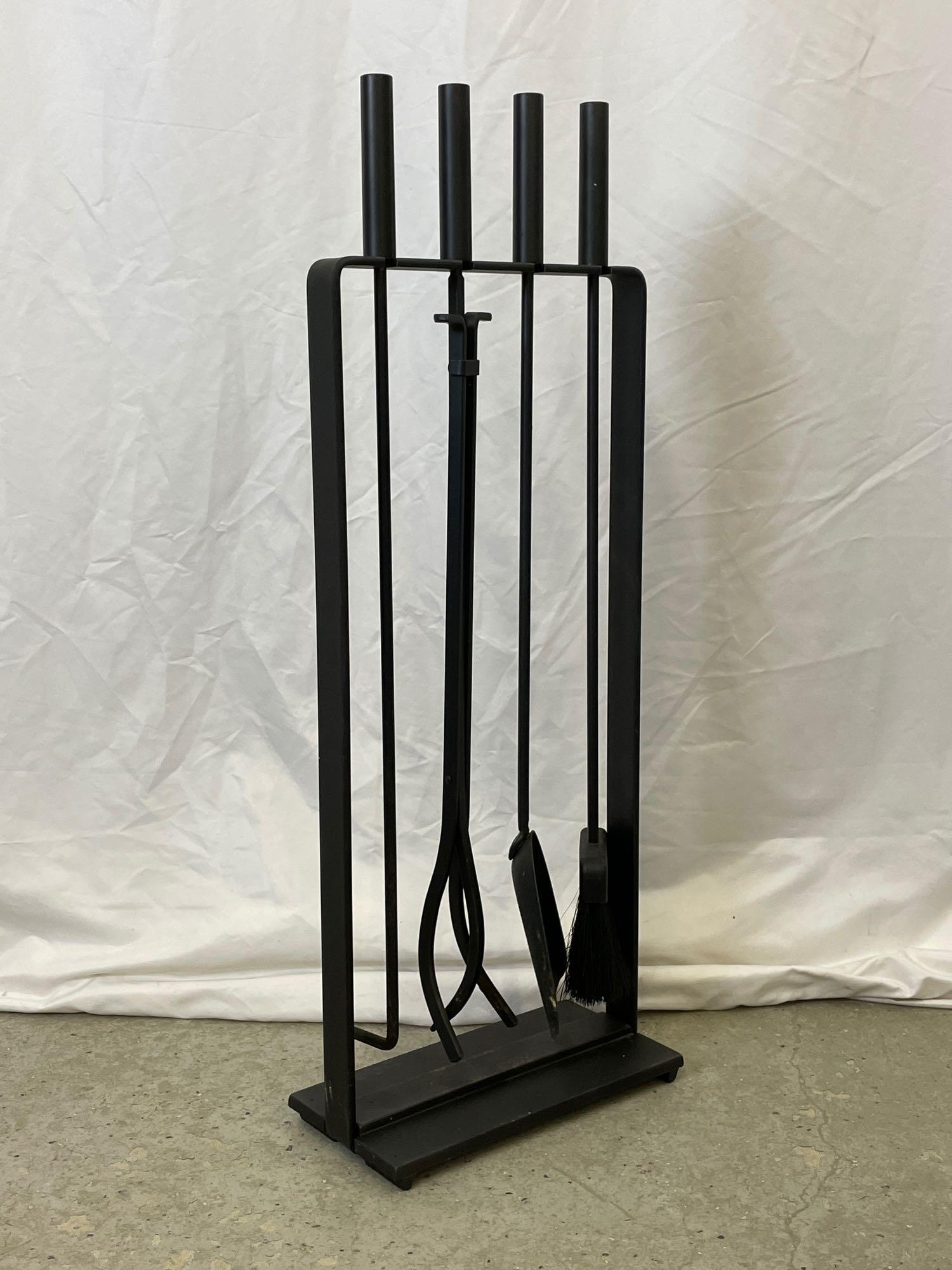 Pilgrim Modernist Iron Fireplace Tool Set (1 of 5)