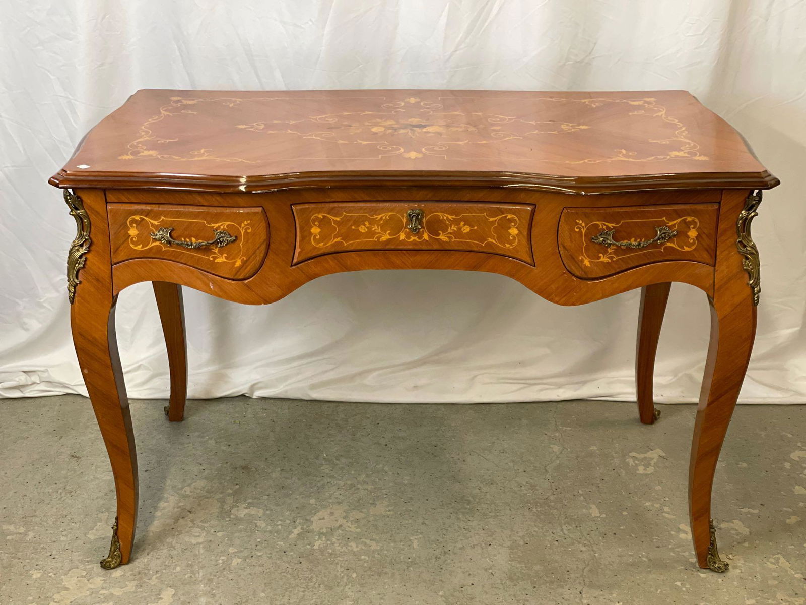 Italian Sorrento Marquetry Inlaid Desk (1 of 9)