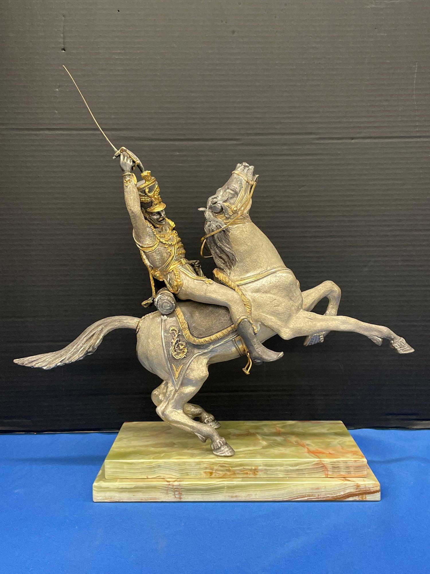 Attrib. Giuseppe Vasari. Sculpture, Horse and Rider (1 of 5)