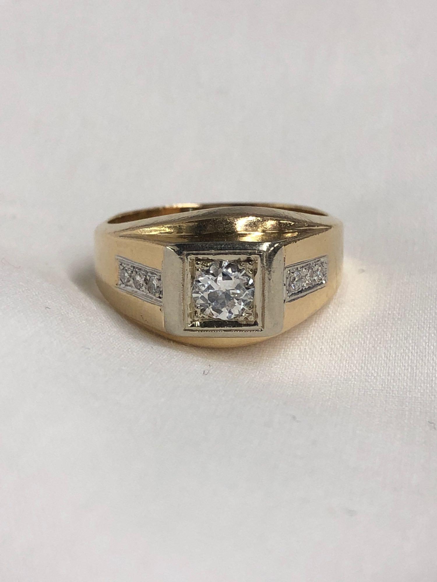 Man's 14K Diamond Ring (1 of 9)