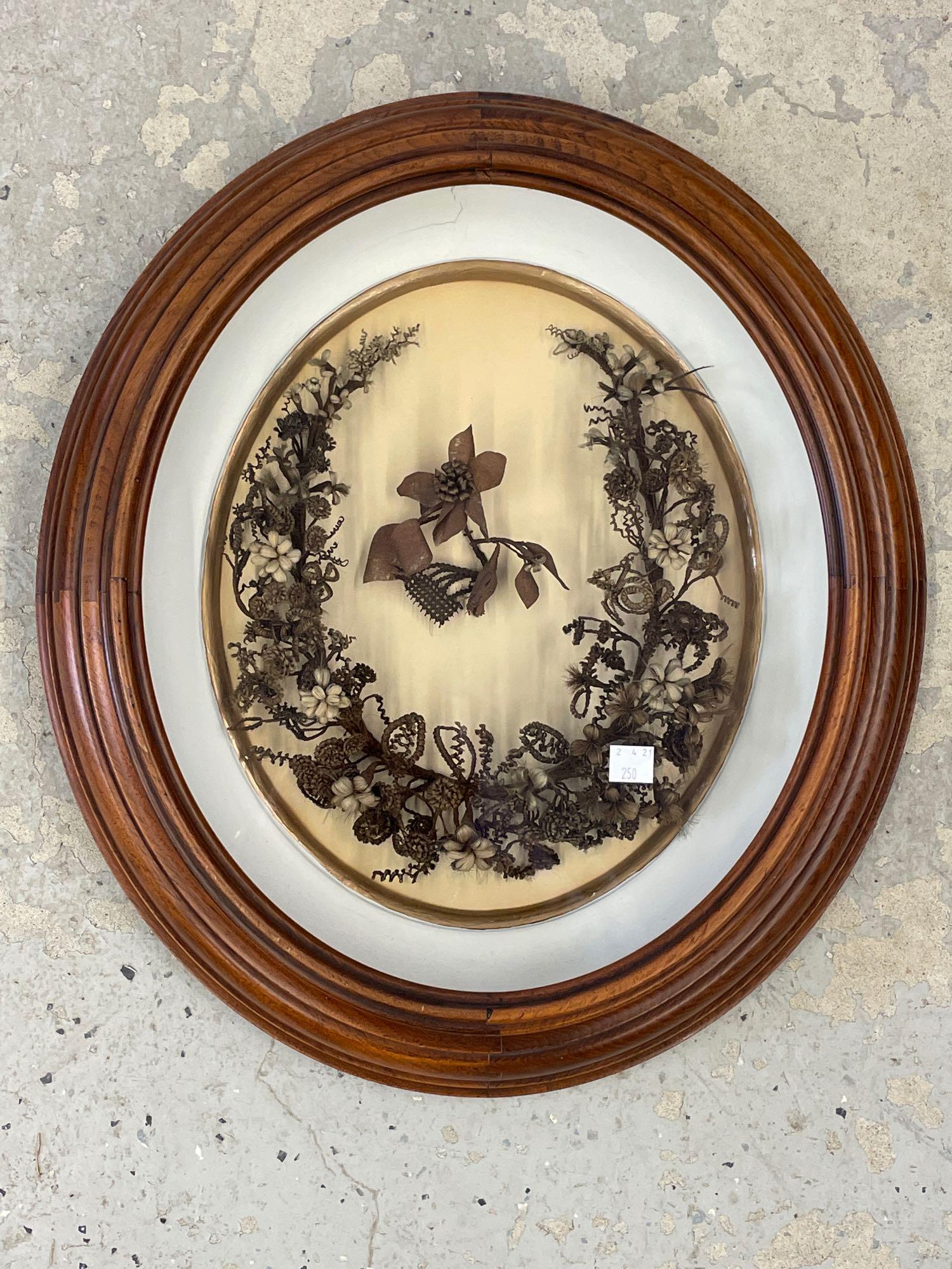 Victorian Mourning Hair Wreath (1 of 6)