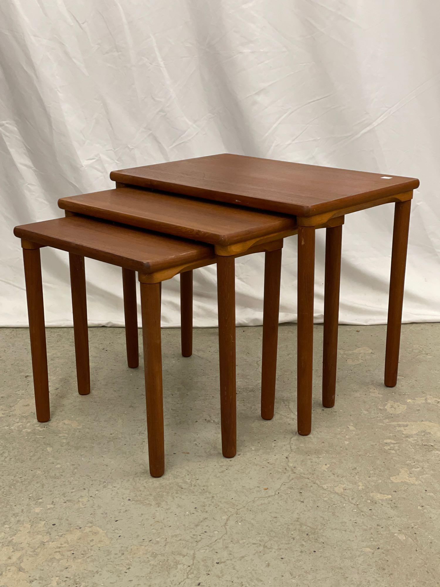 Set of Three Danish Teak Nesting Tables (1 of 4)